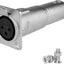 Conector XLR hembra a macho 3 pines para panel y micrófono