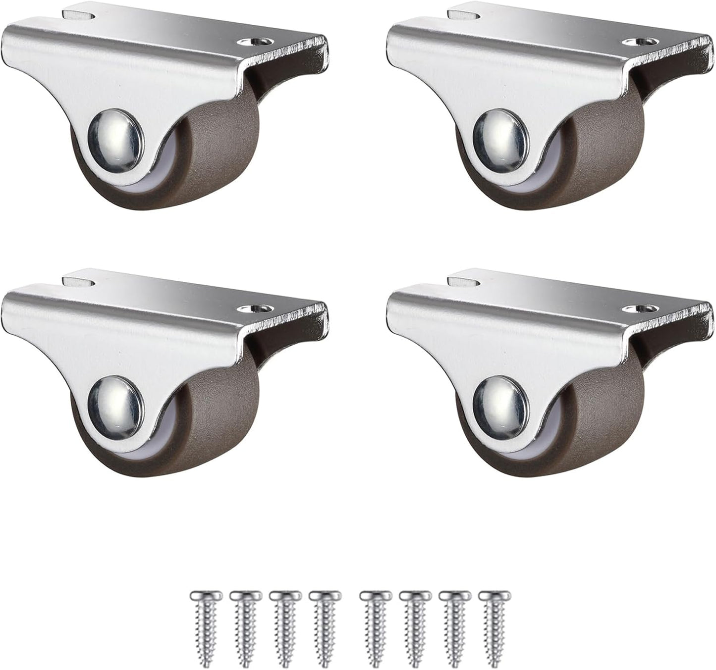 4 Ruedas Giratorias Mini 1pulg TPE Acero Muebles