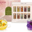 Set 10 muestras té con pinzas madera y flores caja regalo