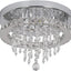 Candelabro de Cristal 3 Luces LED Acero Inox Montaje al Ras