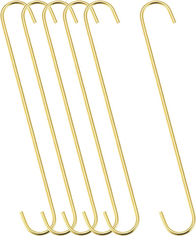 Ganchos colgantes acero 12pulg tono dorado 6uds