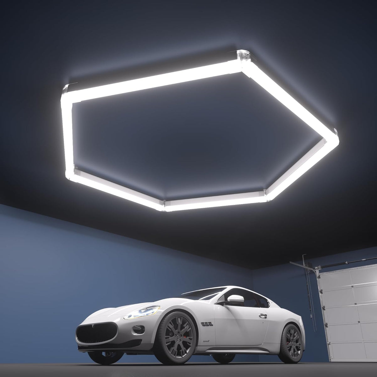 Luces hexagonales LED para garaje 7200 lm súper brillantes
