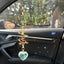 Atrapasoles cristal con corazón y doble espiral para ventana