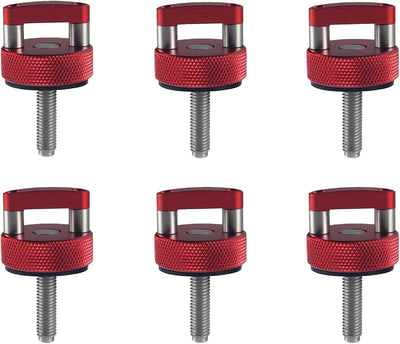 Sujetadores mariposa aluminio rojo para techo Jeep JK JL JLU