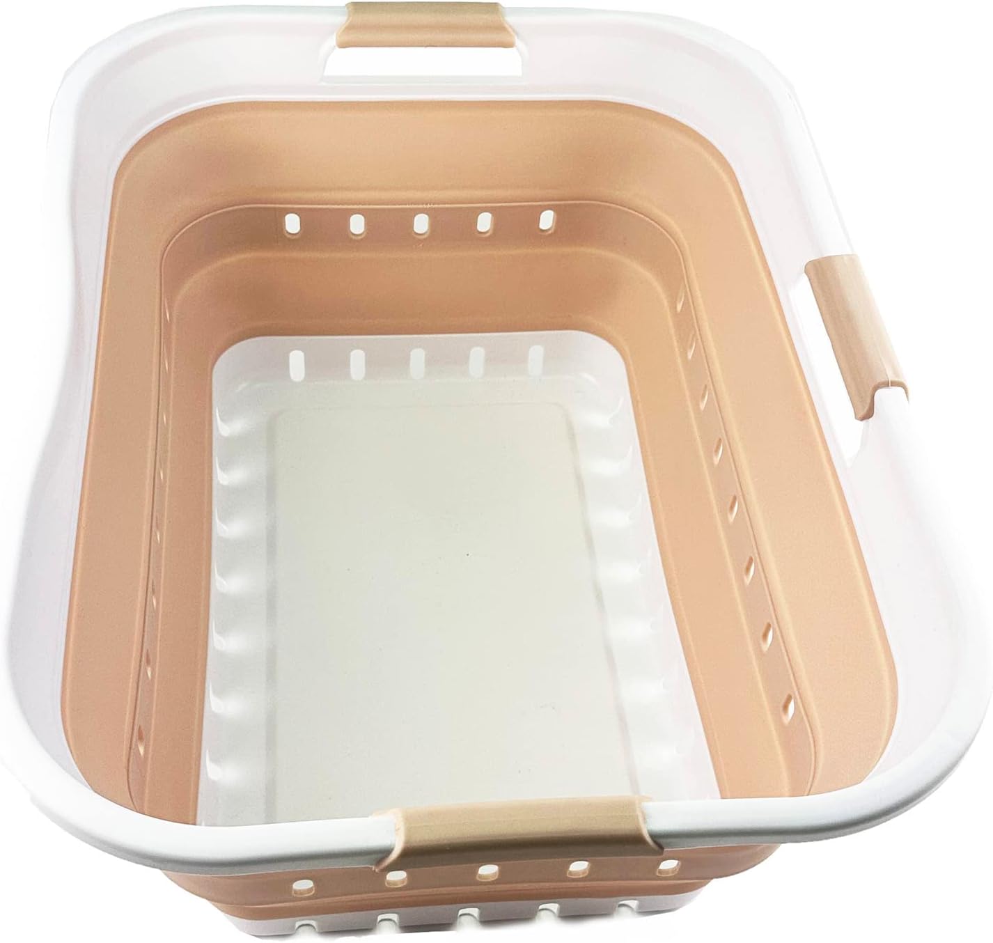 Cesta plegable plástico para ropa sucia 42l blanco