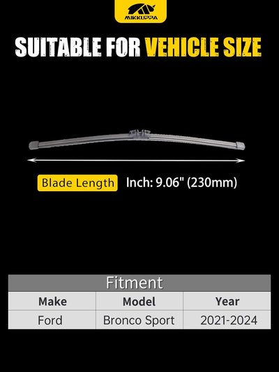 Limpiaparabrisas trasero Ford Bronco Sport 21-24 9"