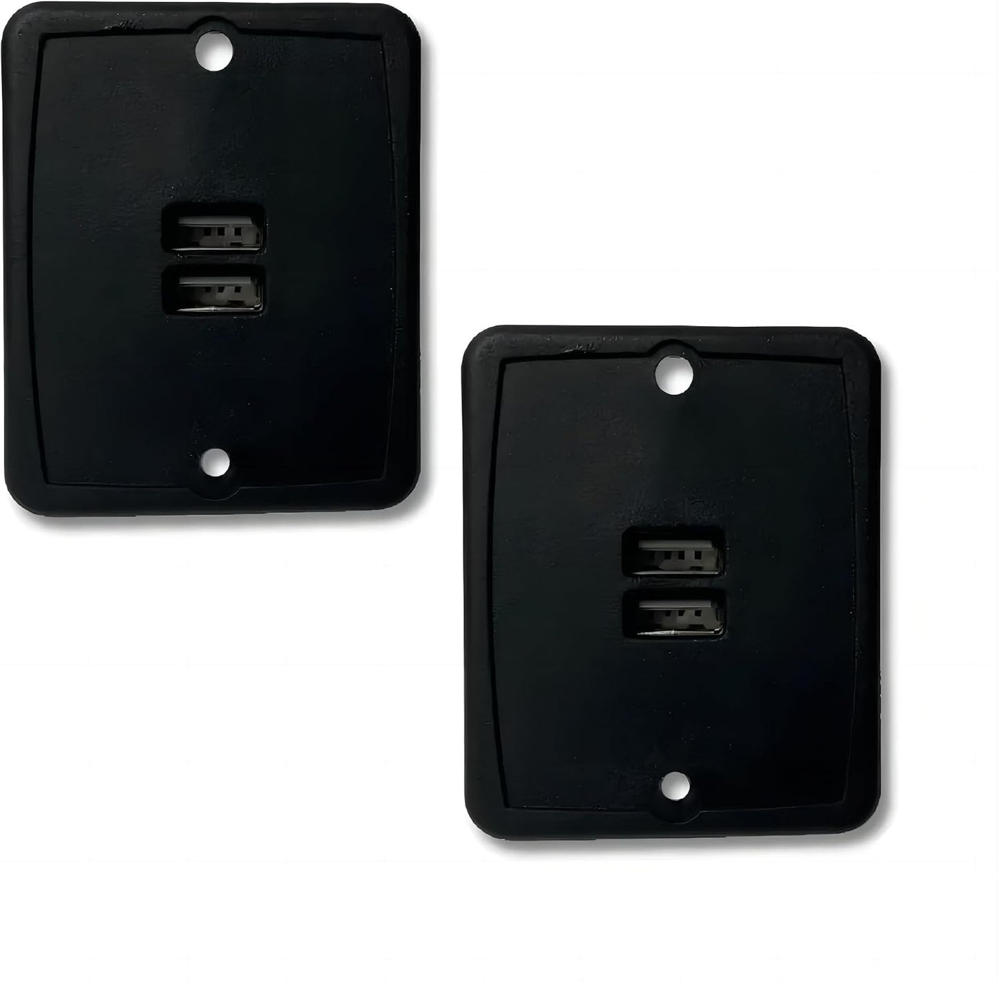 2 Salidas USB Doble Puerto para Autocaravana Negro