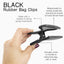 Clips anchos resistentes para bolsas alimentos negro