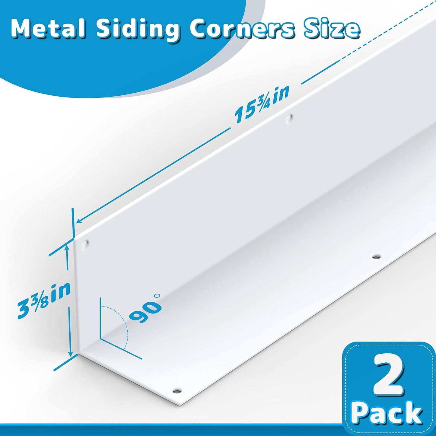 Protectores esquina aluminio 15.8x3.4pulg para pared