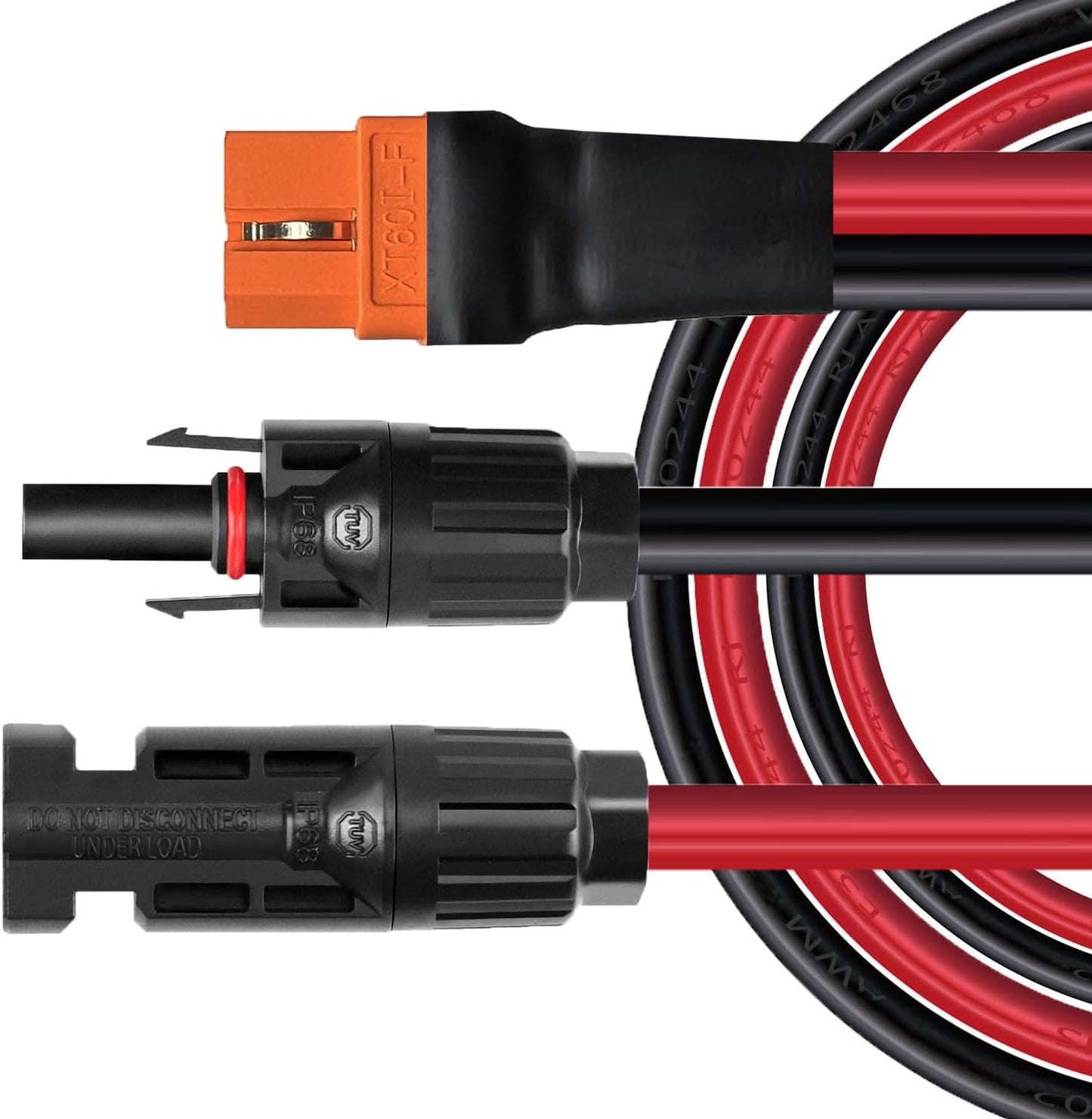 Cable extensión solar XT60i 10AWG 6mm2 comp 9.8 pies