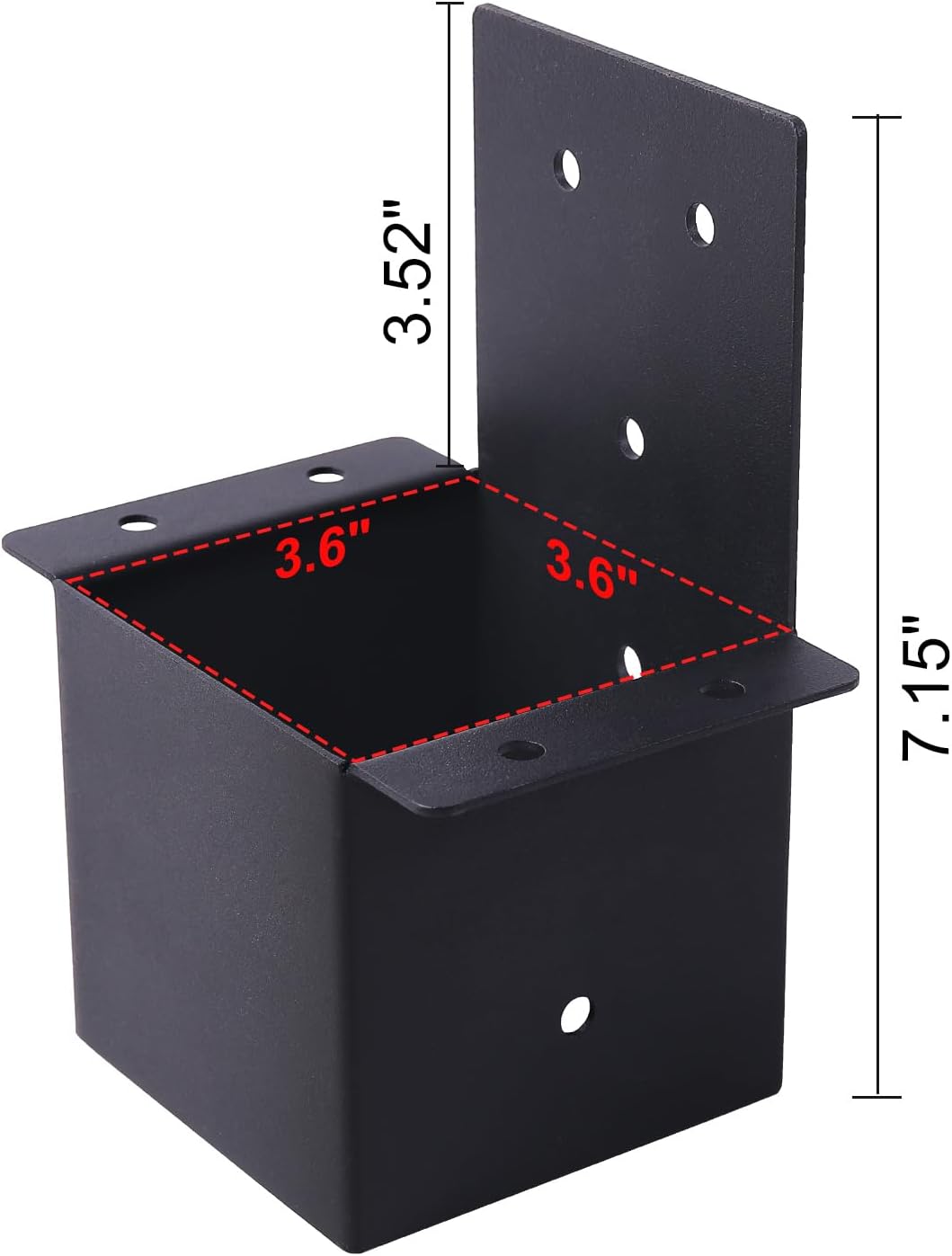 8 Soportes Pérgola 4x4pulg para Postes Madera