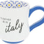 Taza gres 16oz para café té estilo mediterráneo