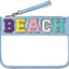 Bolsa cosméticos transparente con cremallera azul Beach