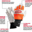 Guantes motosierra mano izquierda cuero talla mediana