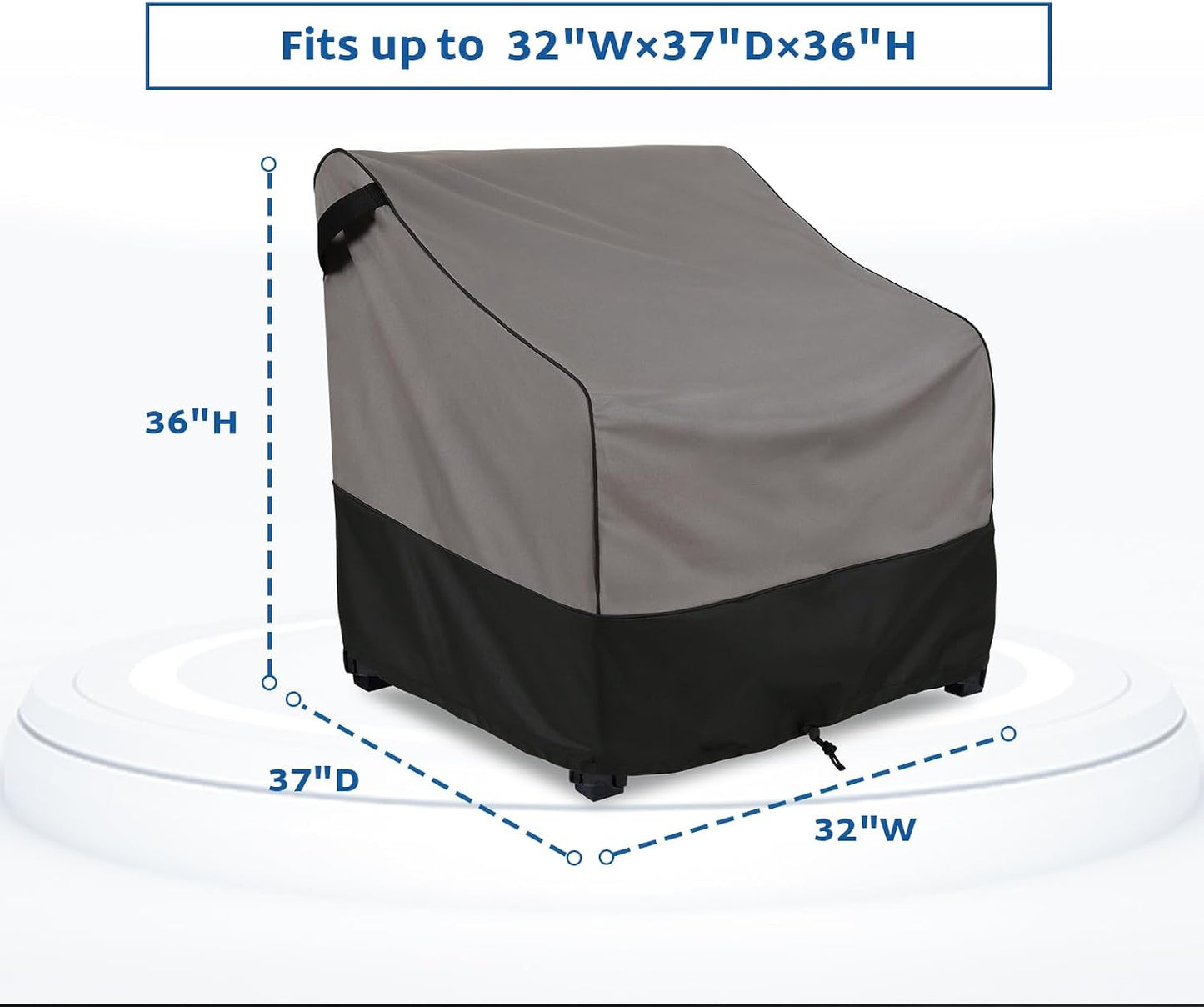 Fundas impermeables para sillas de césped 32x37pulg set 2