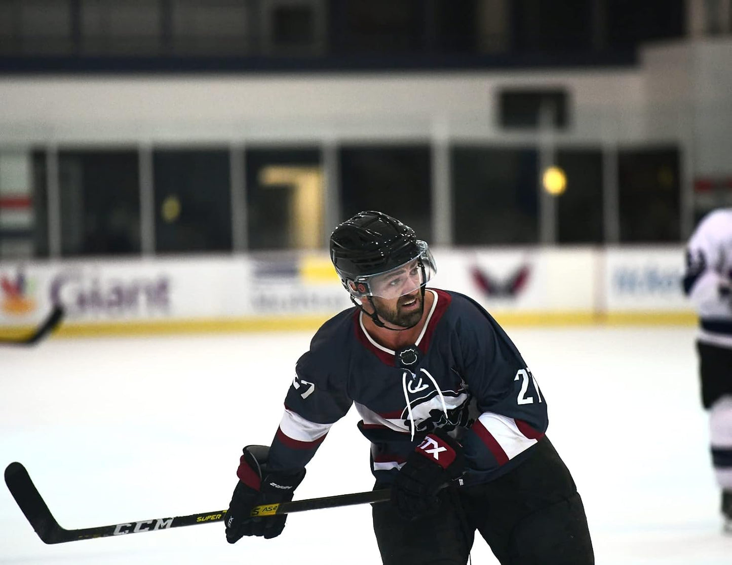 Visor hockey antivaho antiarañazos ajuste universal