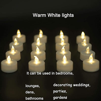 Velas LED parpadeantes blancas cálidas 200 pzas decoración