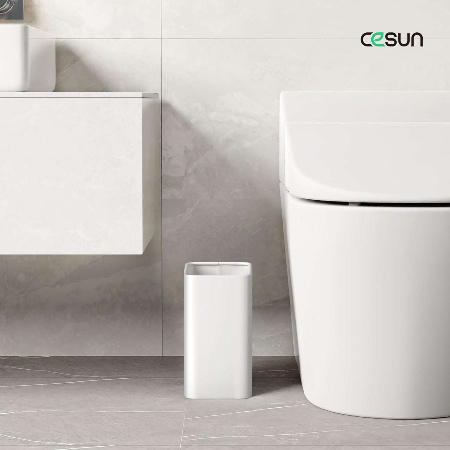 Cubo basura 2.1gal acero inox blanco baño oficina dormitorio
