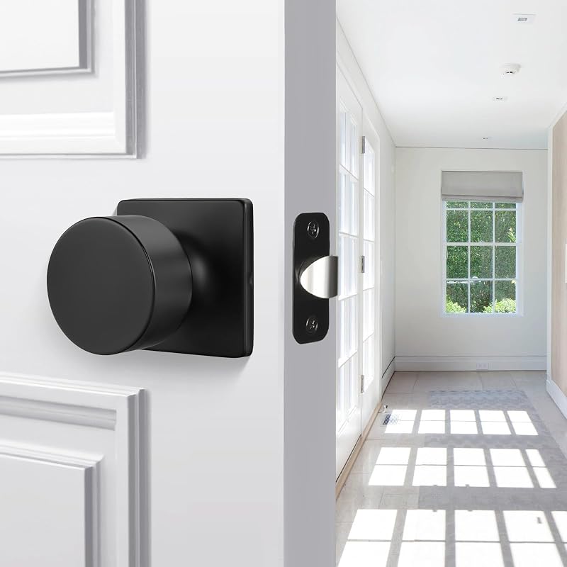 4 Manijas Puerta Armario Negro Mate Pasillo Interior