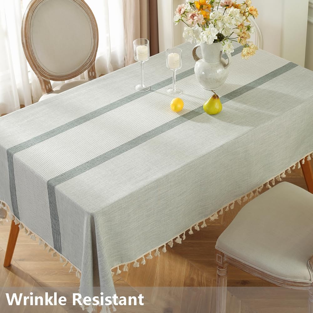 Mantel rectangular algodón para mesa 6ft 86x55pulg gris