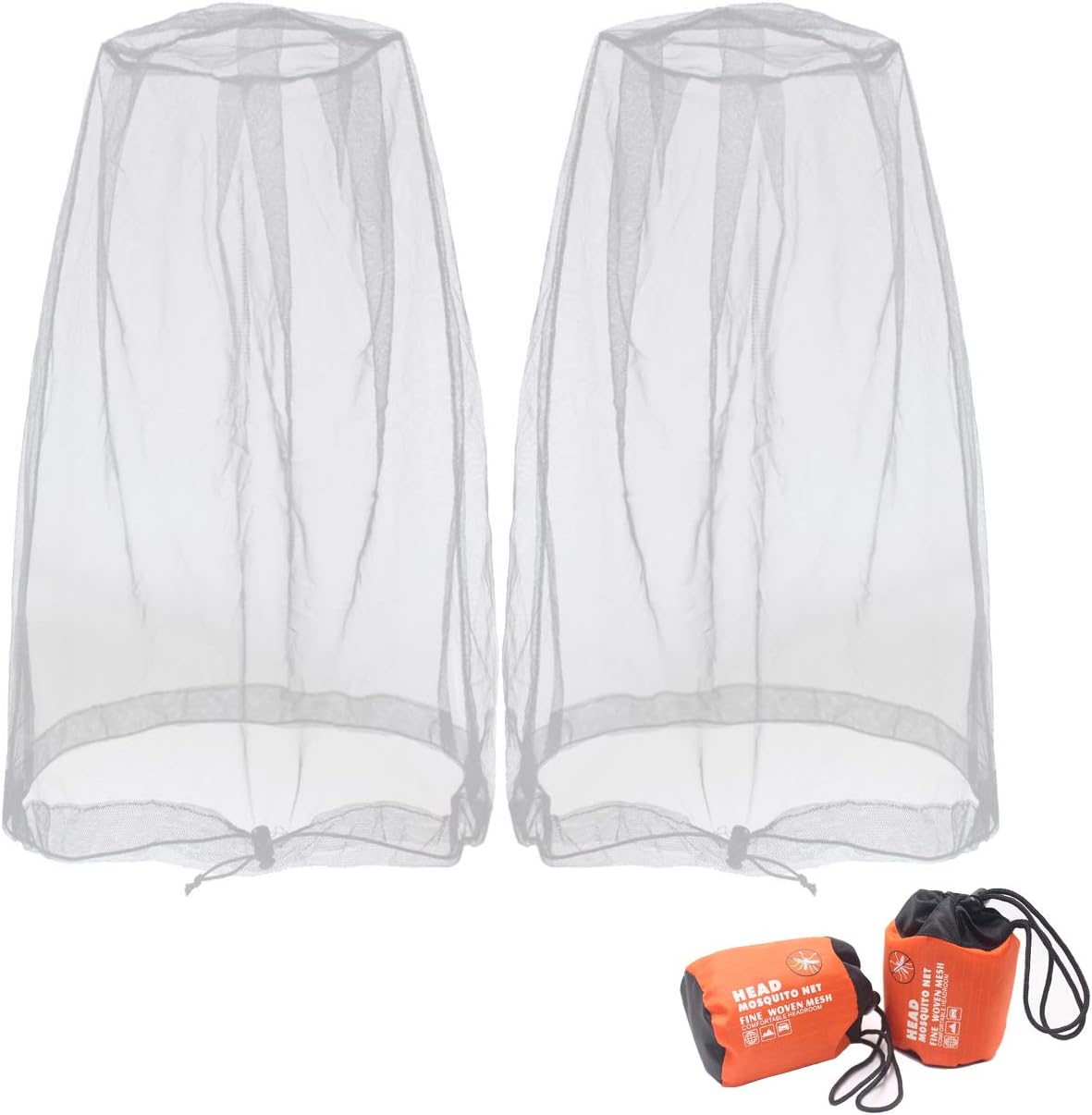 Red malla para cabeza y cuello mosquitos aire libre con bolsa