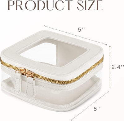 Bolsas cosméticos transparentes con asa para viaje TSA