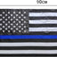 Bandera policía EE.UU. 2x3ft estrellas bordadas doble