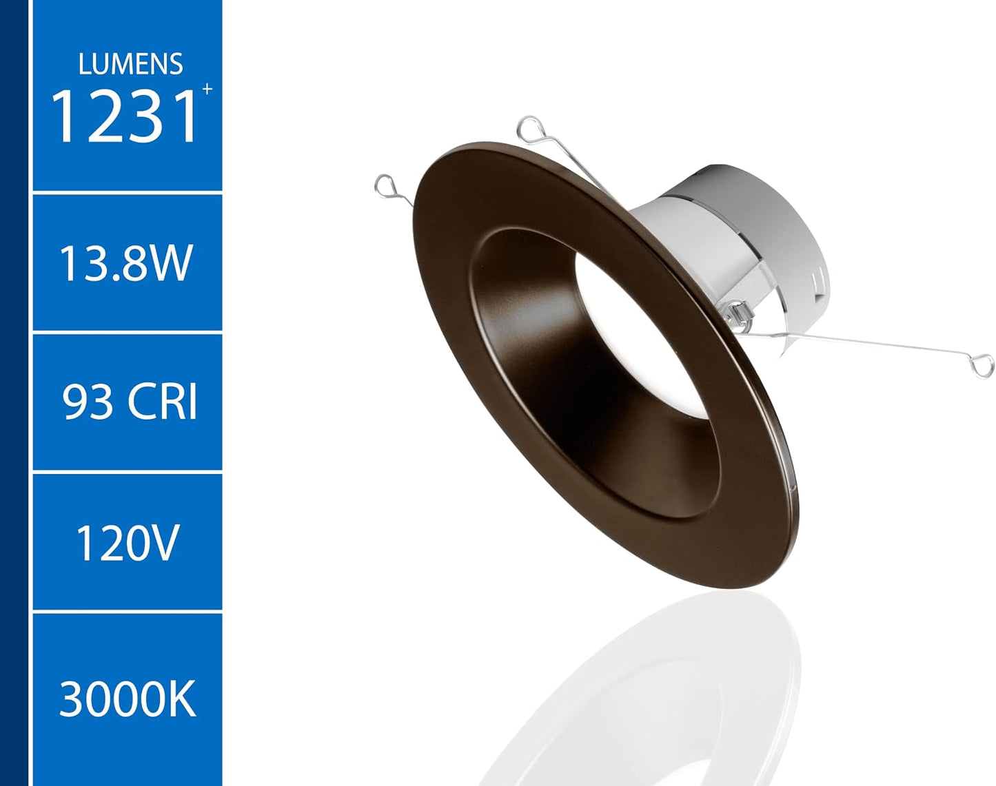 Lámpara LED empotrable bronce 5/6pulg 1200lm 3000K