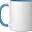 Taza Cerámica para Beber y Asar con Dibujo Humorístico Azul/Blanco