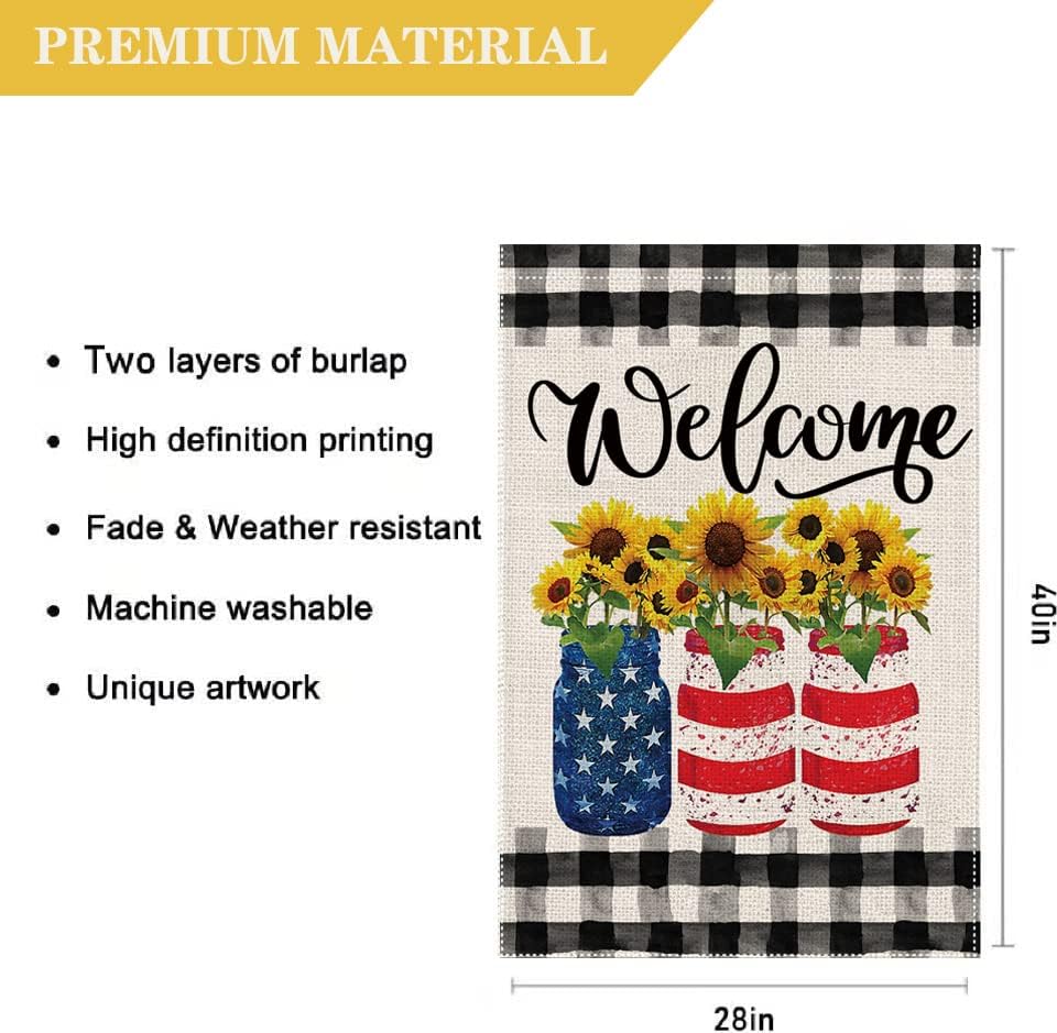 Bandera verano girasoles 28x40" doble cara