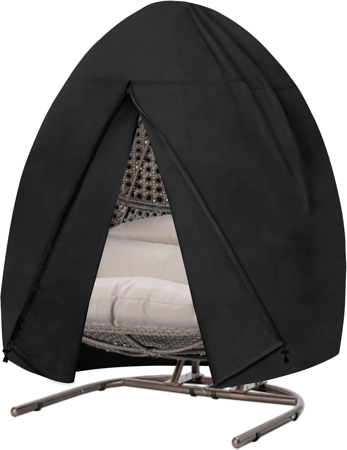 Funda silla colgante patio resistente UV impermeable negro