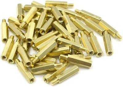 Separador pilares latón hexagonal 0.118pulg 50pzas