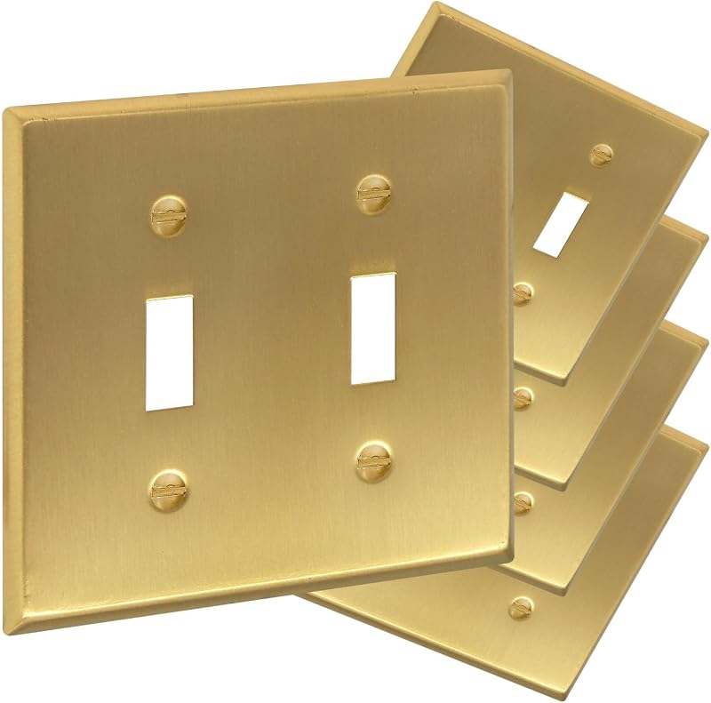 Cubiertas interruptor luz palanca doble metal dorado