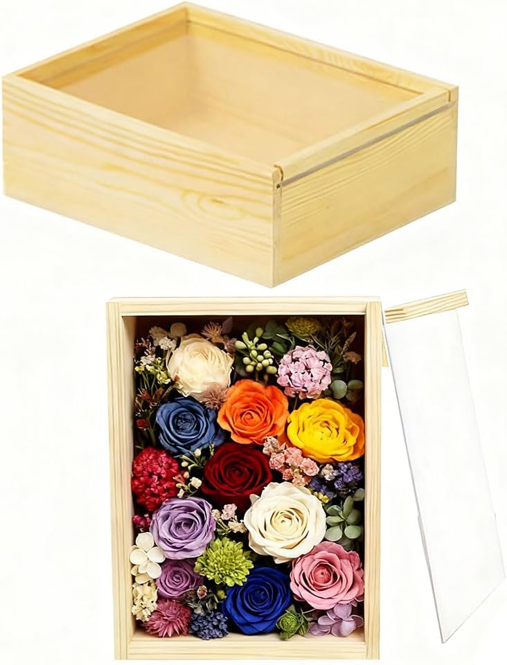 2 Cajas Madera Sin Terminar 7.9x5.9x2.7" Rectangulares