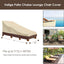 Funda tumbona patio 600D UV resistente 2 pzas beige marrón