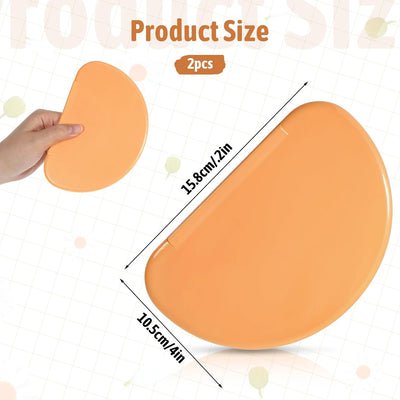 Raspador silicona masa 2uds bordes curvos flexibles para hornear