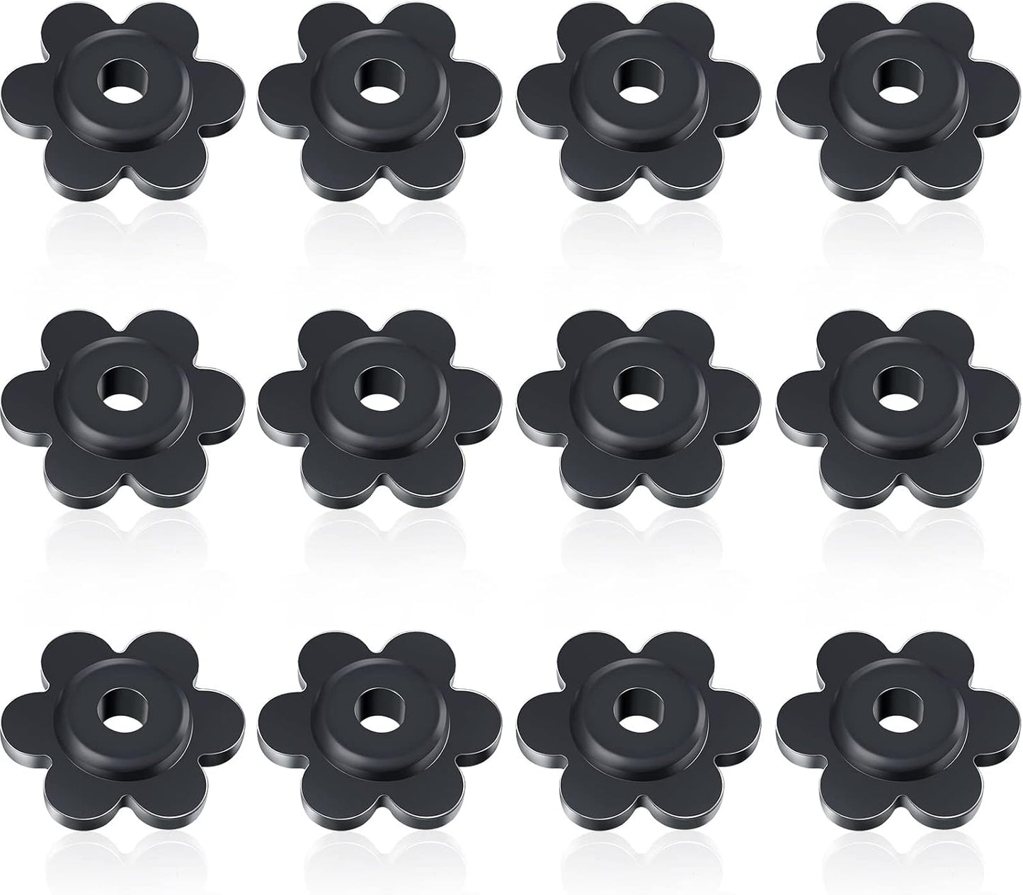 12 Tapones Bandera Jardín Antiviento con Clips Flor