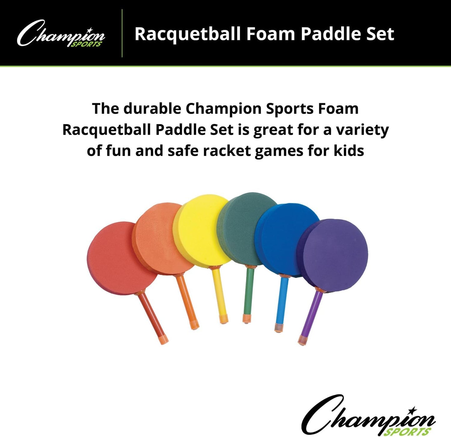 Set raquetas plástico foam para deporte escolar y paddleball