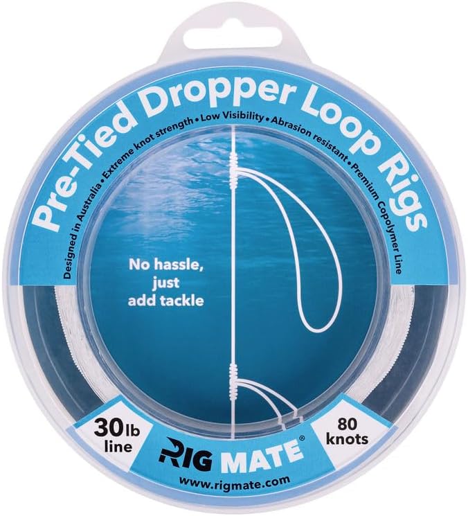 Aparejos bucle colgante 30lb carrete línea pesca 18pulg