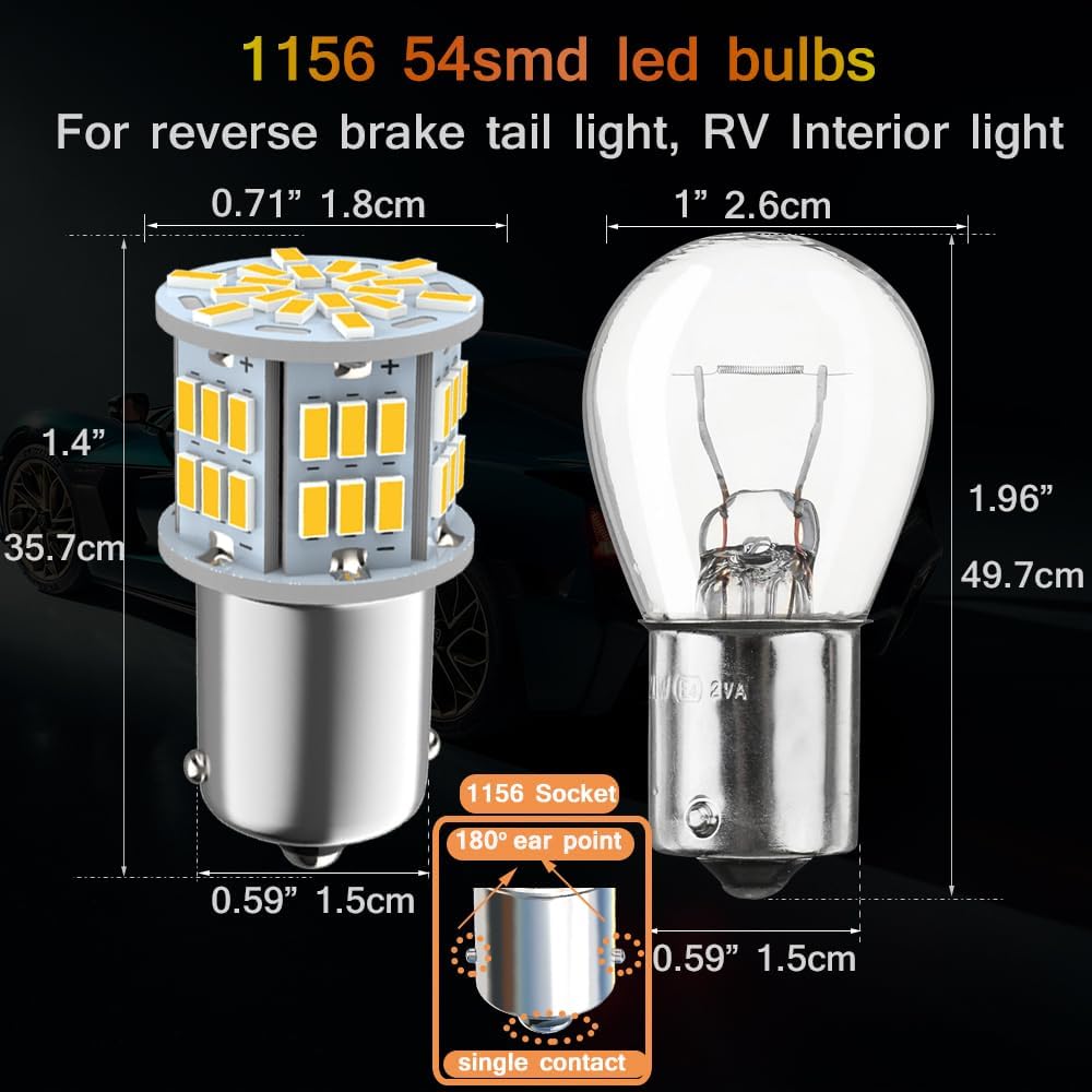 Bombilla LED 1156 BA15S para luz reversa y estacionamiento
