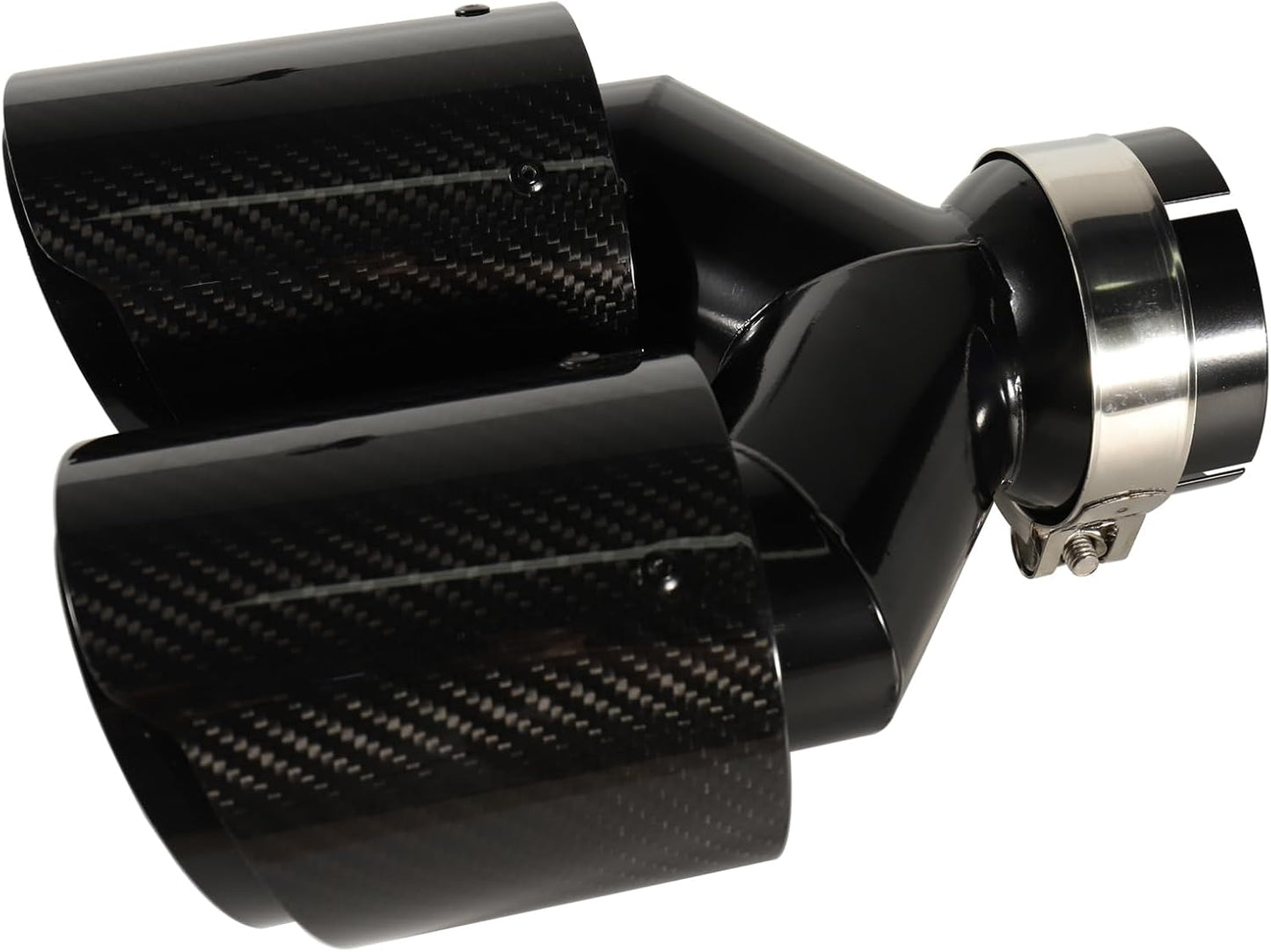 Punta escape fibra carbono doble 2.5x4pulg