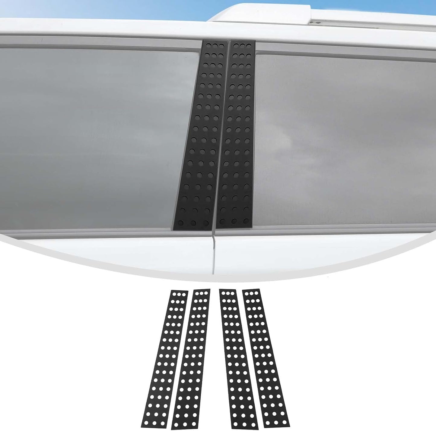 Set molduras pilar puerta aluminio Toyota 4Runner 10-24