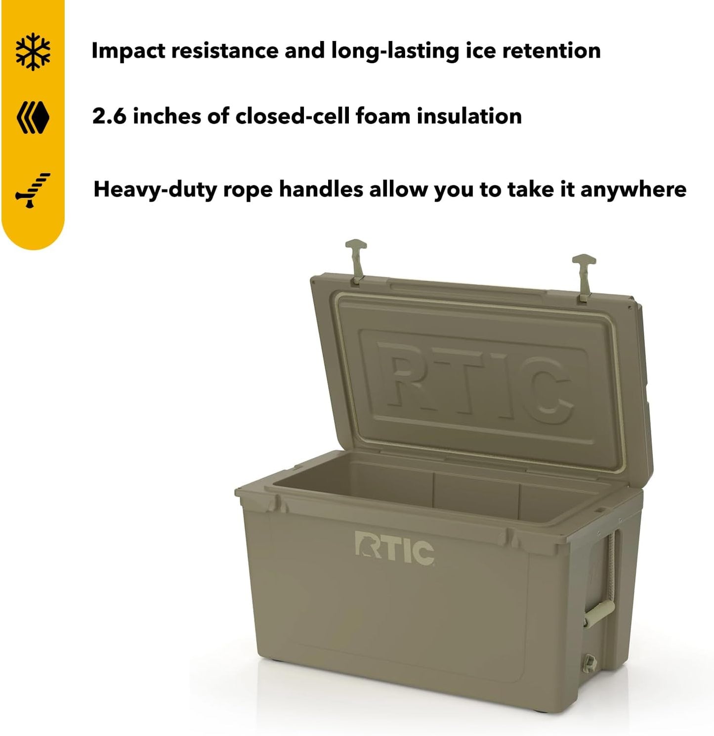 Caja hielo portátil 110qt aislamiento duro playa campamento