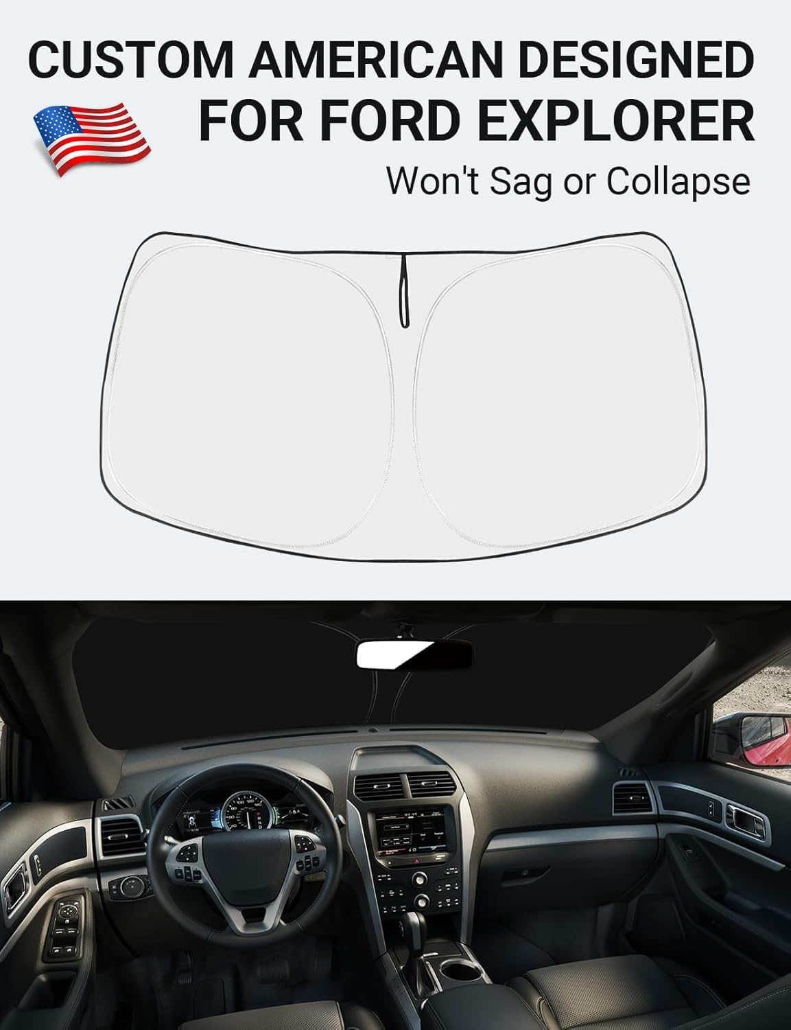 Parasol plegable para Ford Explorer 2011-19 4 capas UV