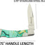 Cuchillo bolsillo plegable acero inox 2.75" verde claro