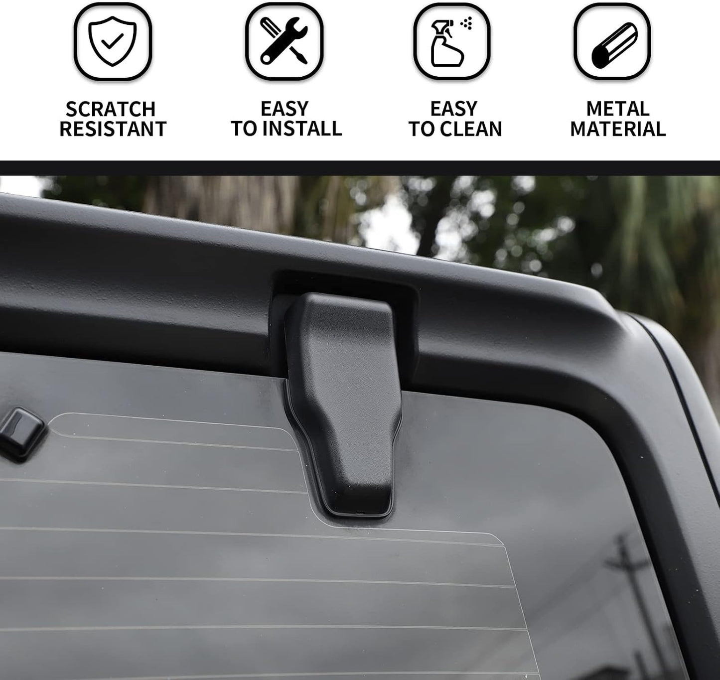 Cubierta bisagra vidrio puerta trasera Jeep JL 2018-21 negro