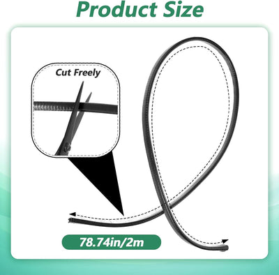 Tira proteccion borde resistente impacto 78.8pulg acero antiderrap
