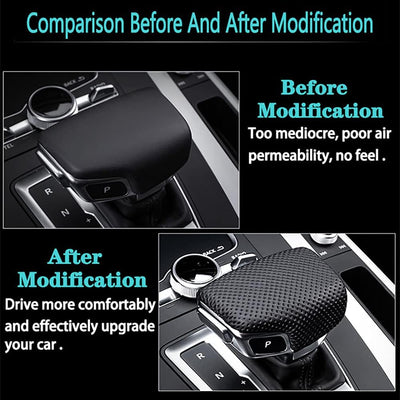 Funda piel perforada palanca cambios Audi A4 B9 A5 Q7