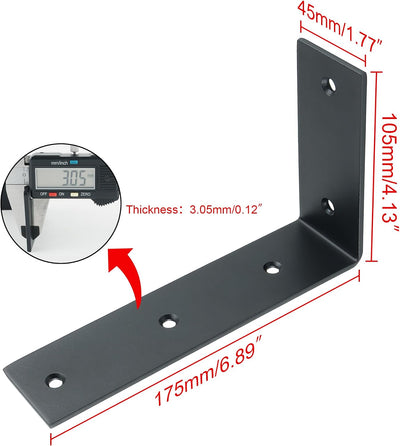 Soportes flotantes L para estantes acero inox 7x4
