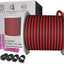 Cable extensión 22 AWG 2 núcleos 20m rojo y negro para tiras LED